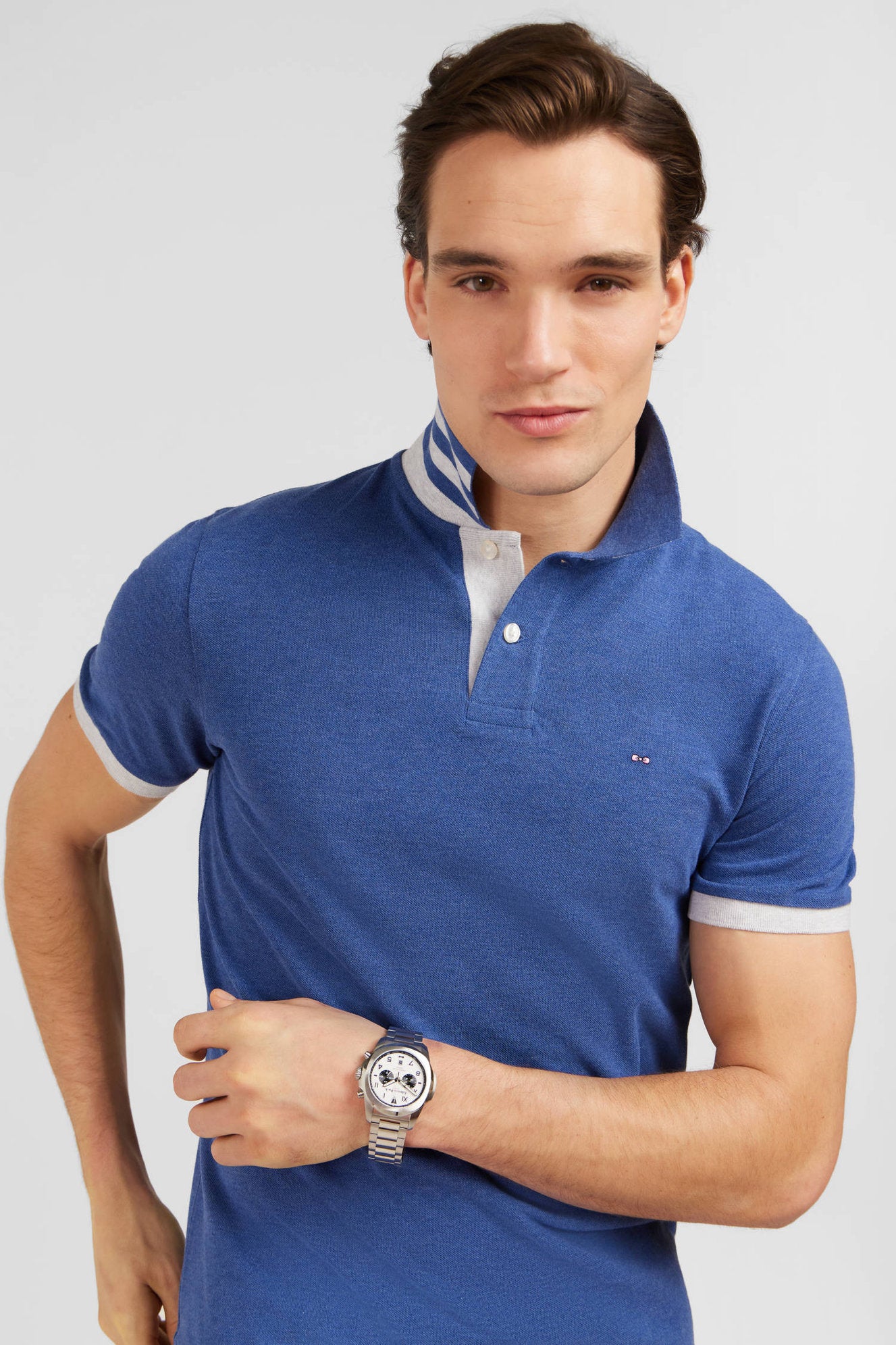 Blue Short-Sleeved Polo Shirt_E24MAIPC0005_BLM30_02