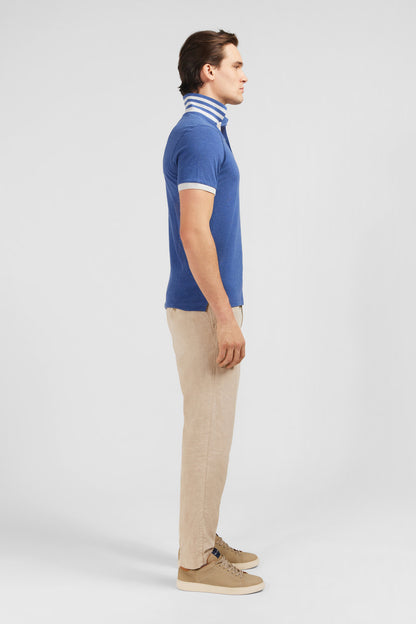 Blue Short-Sleeved Polo Shirt_E24MAIPC0005_BLM30_04