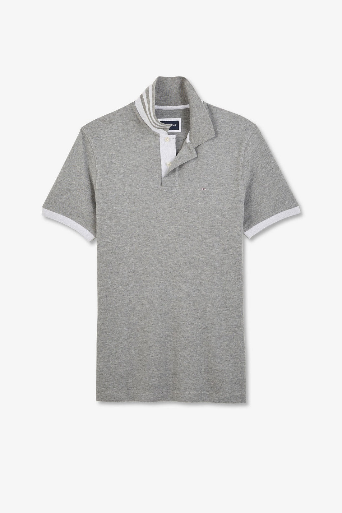 Grey Short-Sleeved Polo Shirt_E24MAIPC0005_GRM19_02