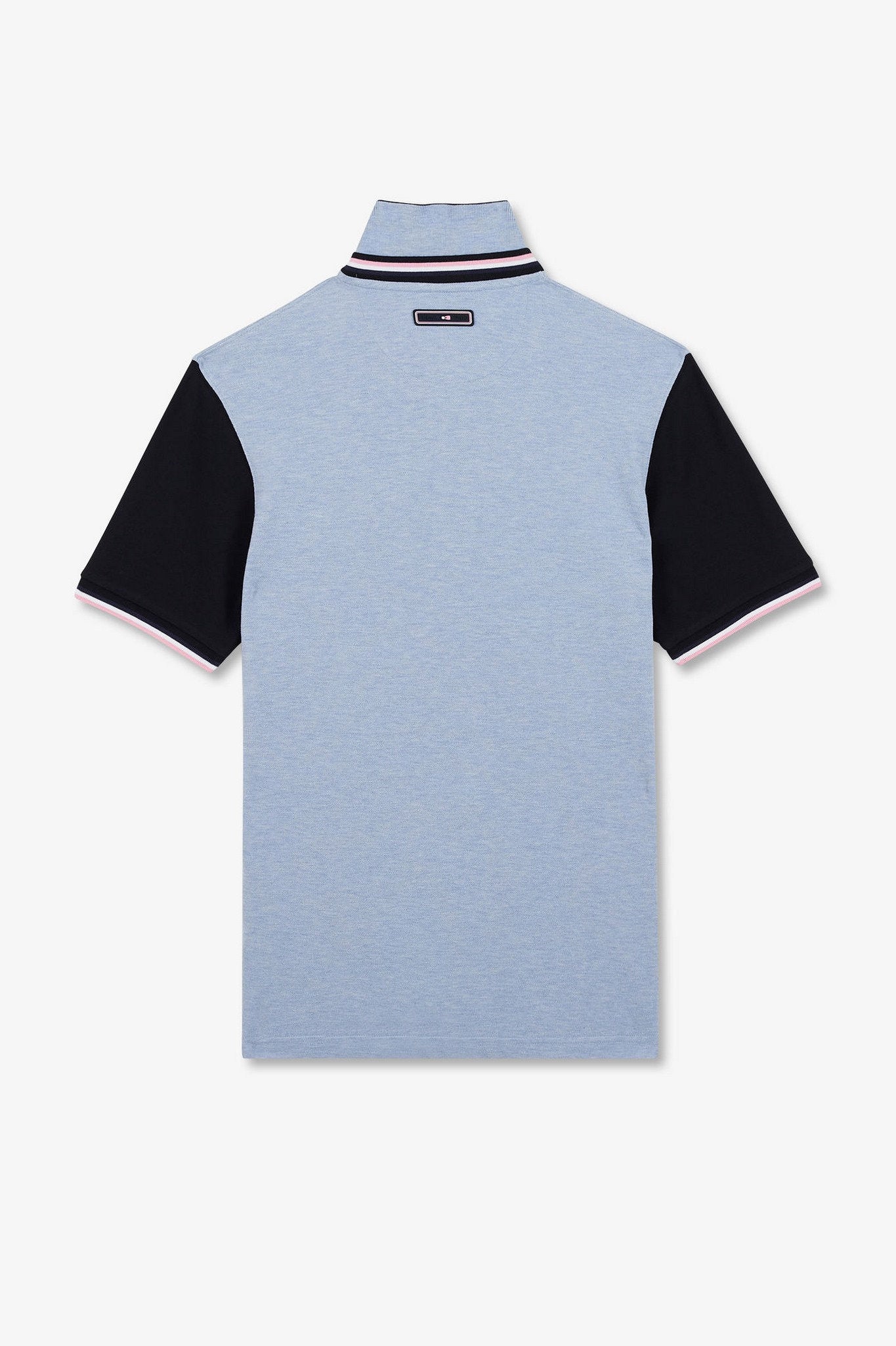 Blue Short-Sleeved Colour-Block Polo Shirt_E24MAIPC0010_BLC21_05