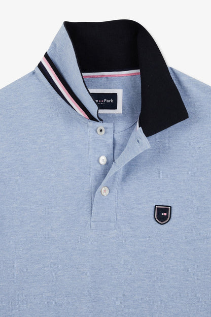 Blue Short-Sleeved Colour-Block Polo Shirt_E24MAIPC0010_BLC21_06