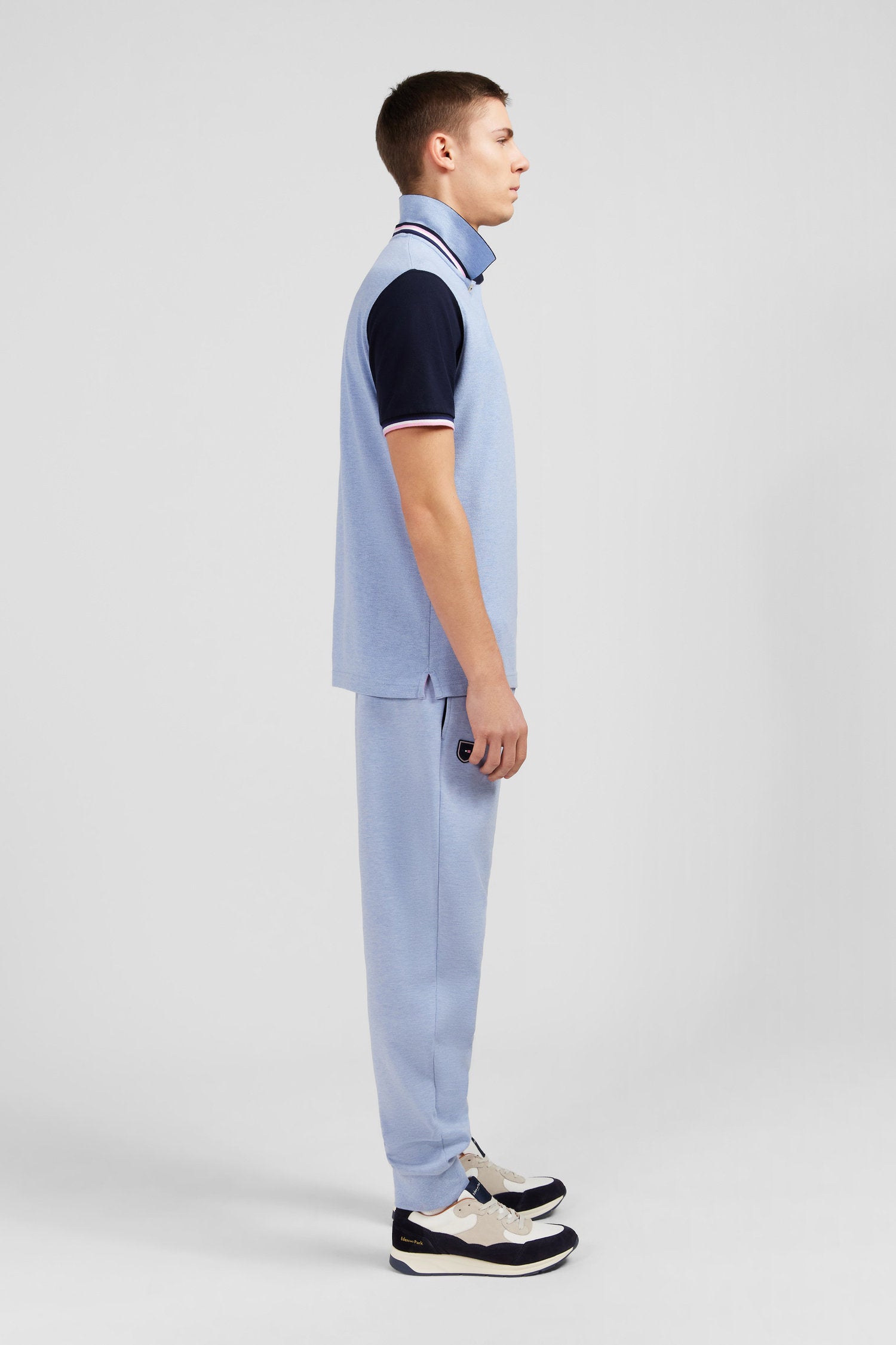 Blue Short-Sleeved Colour-Block Polo Shirt_E24MAIPC0010_BLC21_09