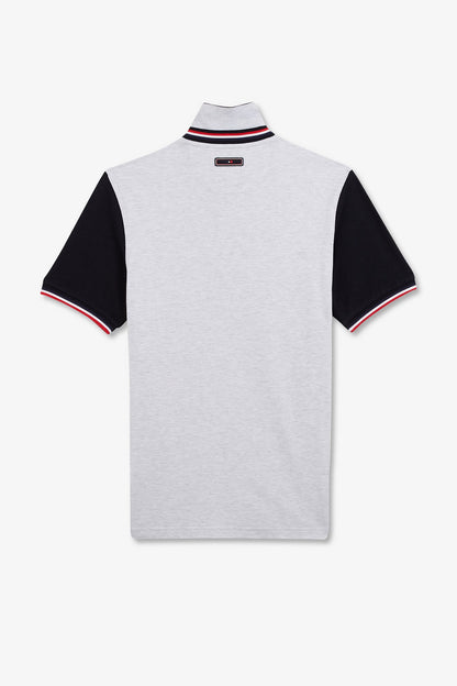 Grey Short-Sleeved Colour-Block Polo Shirt_E24MAIPC0010_GRC7_05