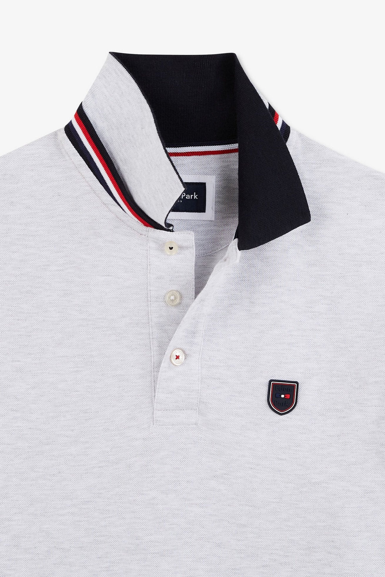 Grey Short-Sleeved Colour-Block Polo Shirt_E24MAIPC0010_GRC7_06