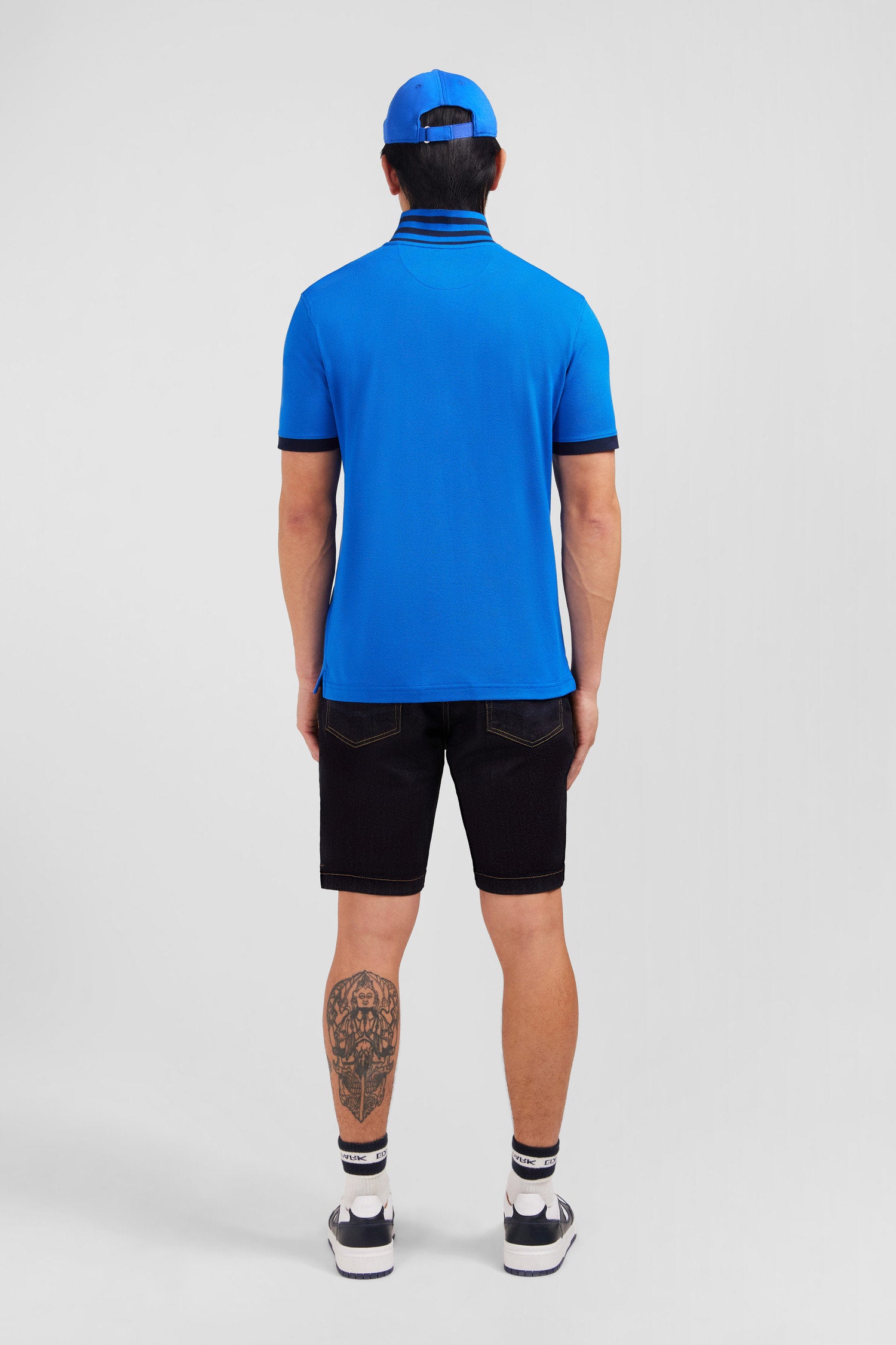 Blue Short-Sleeved Polo Shirt_E24MAIPC0014_BLV10_03