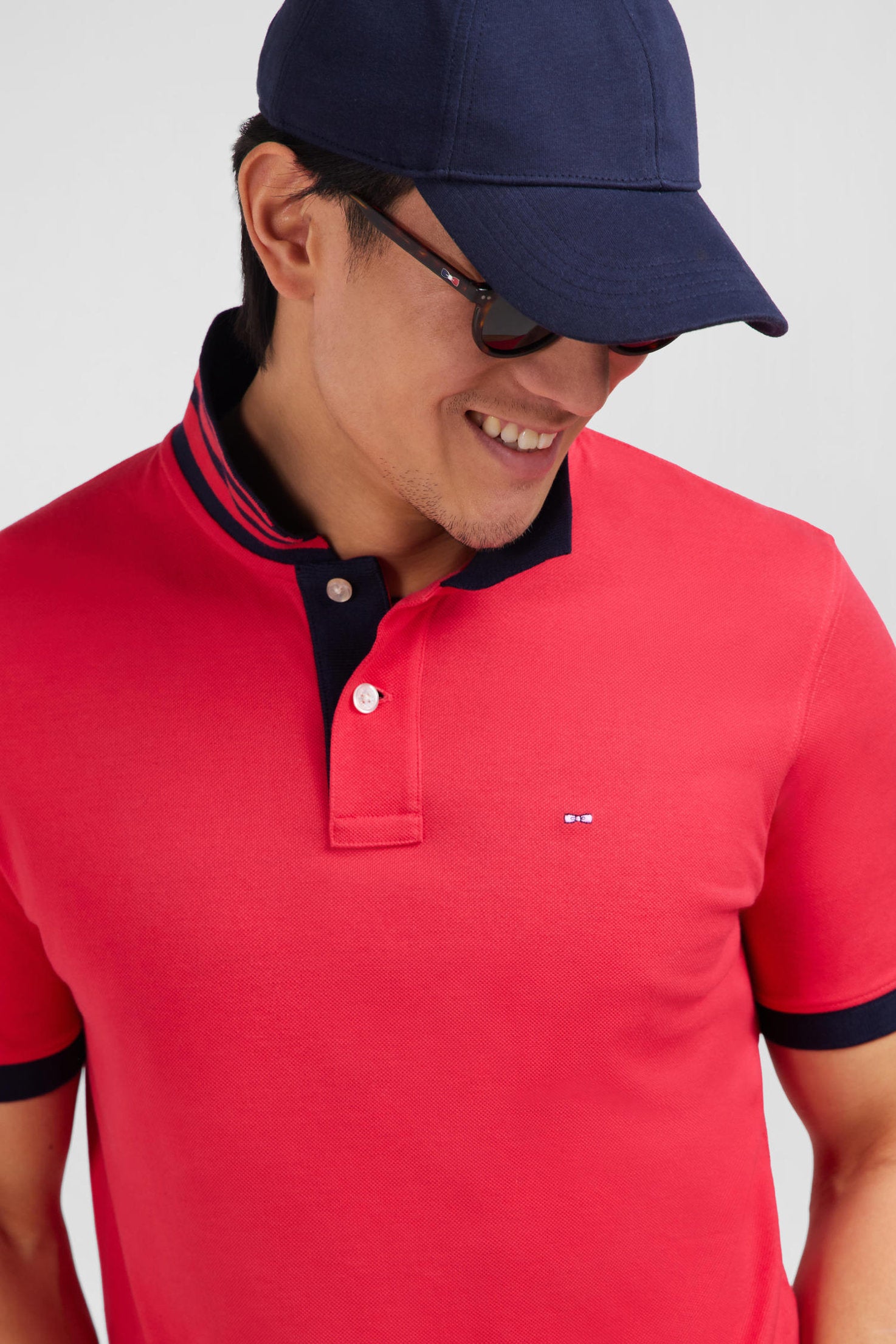Red Short-Sleeved Polo Shirt_E24MAIPC0014_RGM10_03