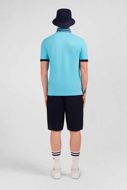 Turquoise Blue Short-Sleeved Polo Shirt_E24MAIPC0014_VEM31_04