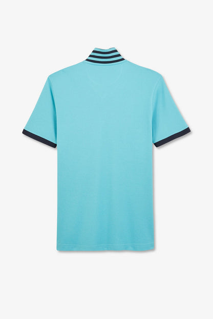 Turquoise Blue Short-Sleeved Polo Shirt_E24MAIPC0014_VEM31_05
