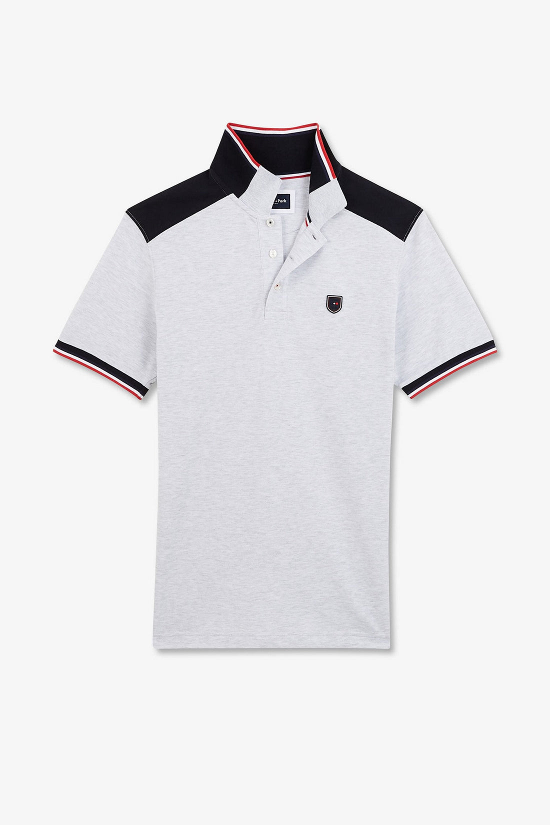 Grey Short-Sleeved Colour-Block Polo Shirt_E24MAIPC0020_GRC7_02