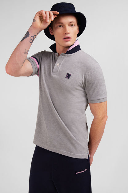 Grey Short Sleeved Polo Shirt_E24Maipc0026_Grc_02