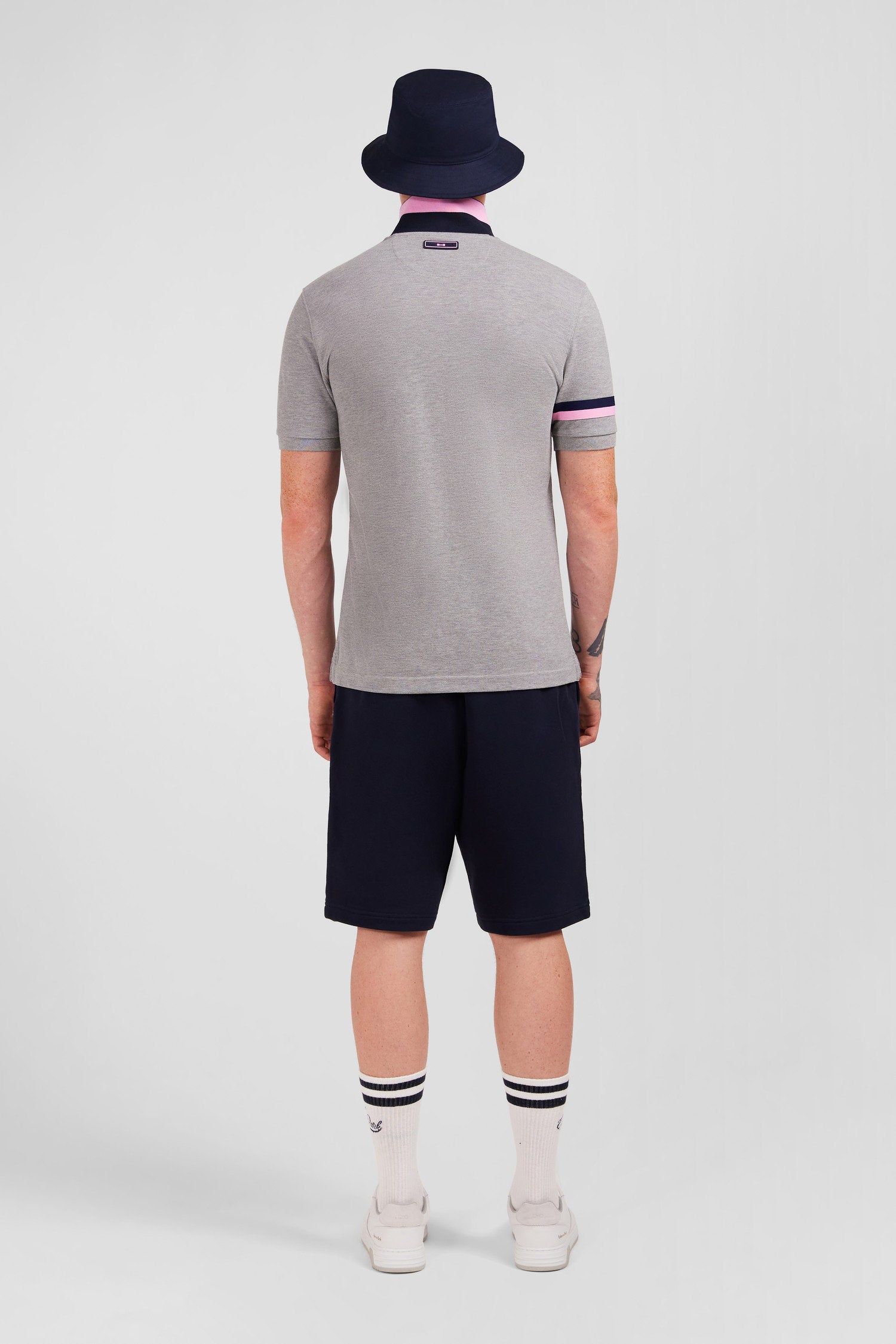 Grey Short Sleeved Polo Shirt_E24Maipc0026_Grc_03