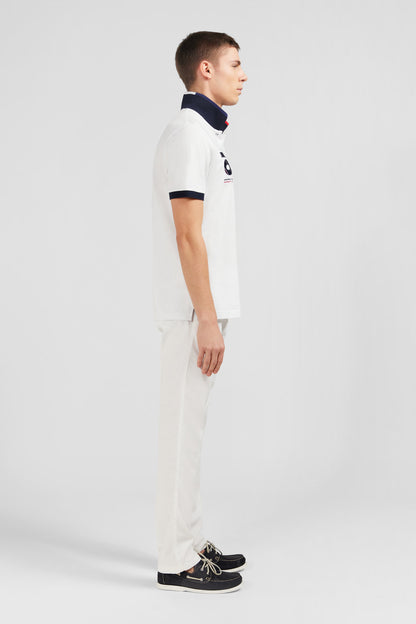 White Short-Sleeved XV De France Polo Shirt_E24MAIPC0031_BC_04