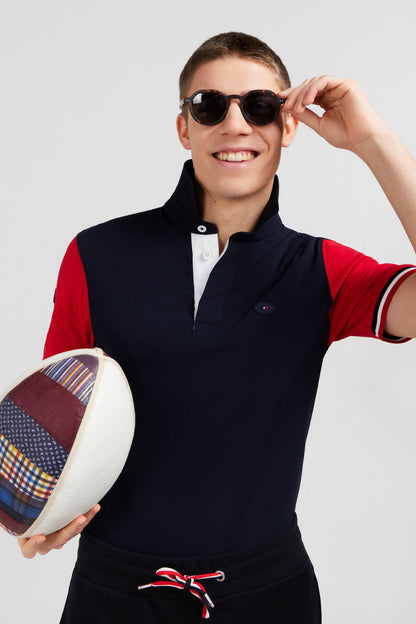 Short-Sleeved Colour-Block XV De France Polo Shirt_E24MAIPC0032_BLF_02