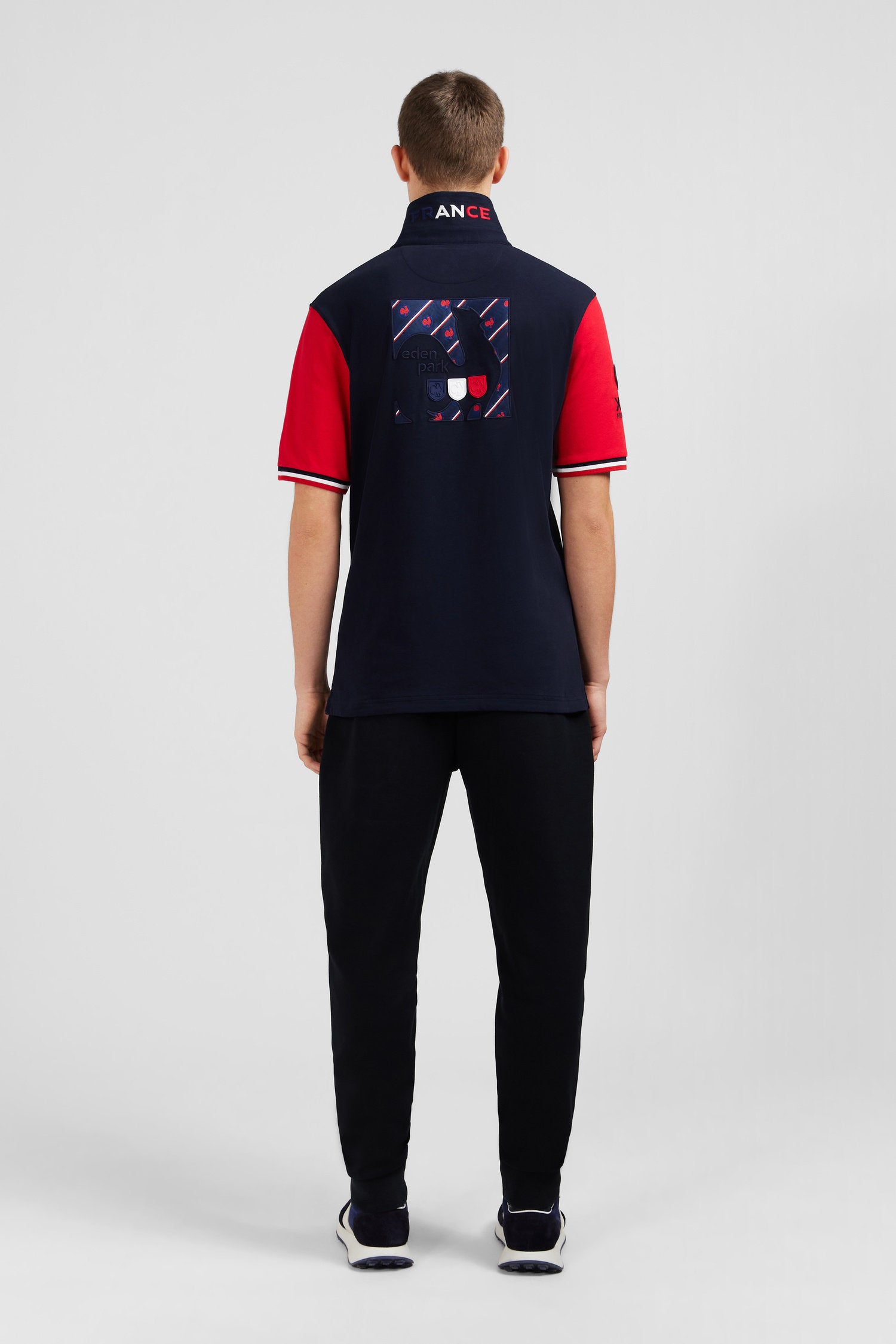 Short-Sleeved Colour-Block XV De France Polo Shirt_E24MAIPC0032_BLF_03
