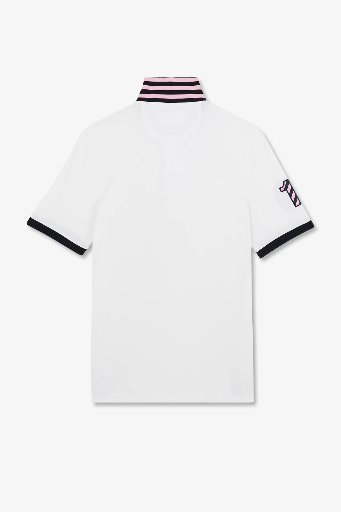 White Short-Sleeved Polo Shirt Number 10_E24MAIPC0033_BC_02