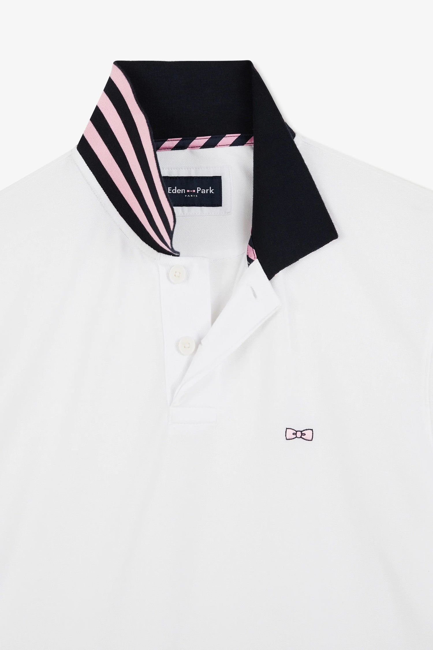 White Short-Sleeved Polo Shirt Number 10_E24MAIPC0033_BC_03