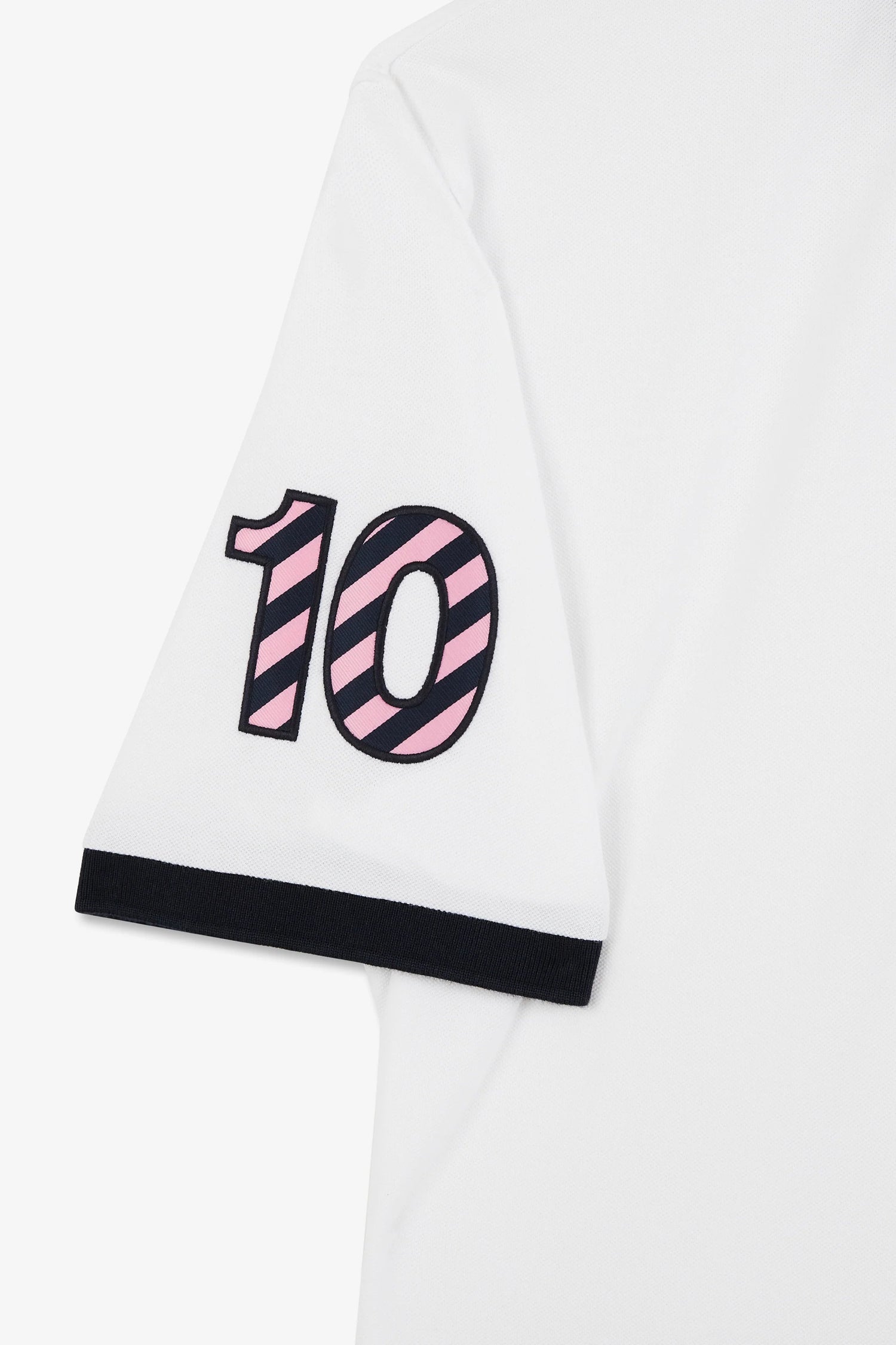 White Short-Sleeved Polo Shirt Number 10_E24MAIPC0033_BC_04