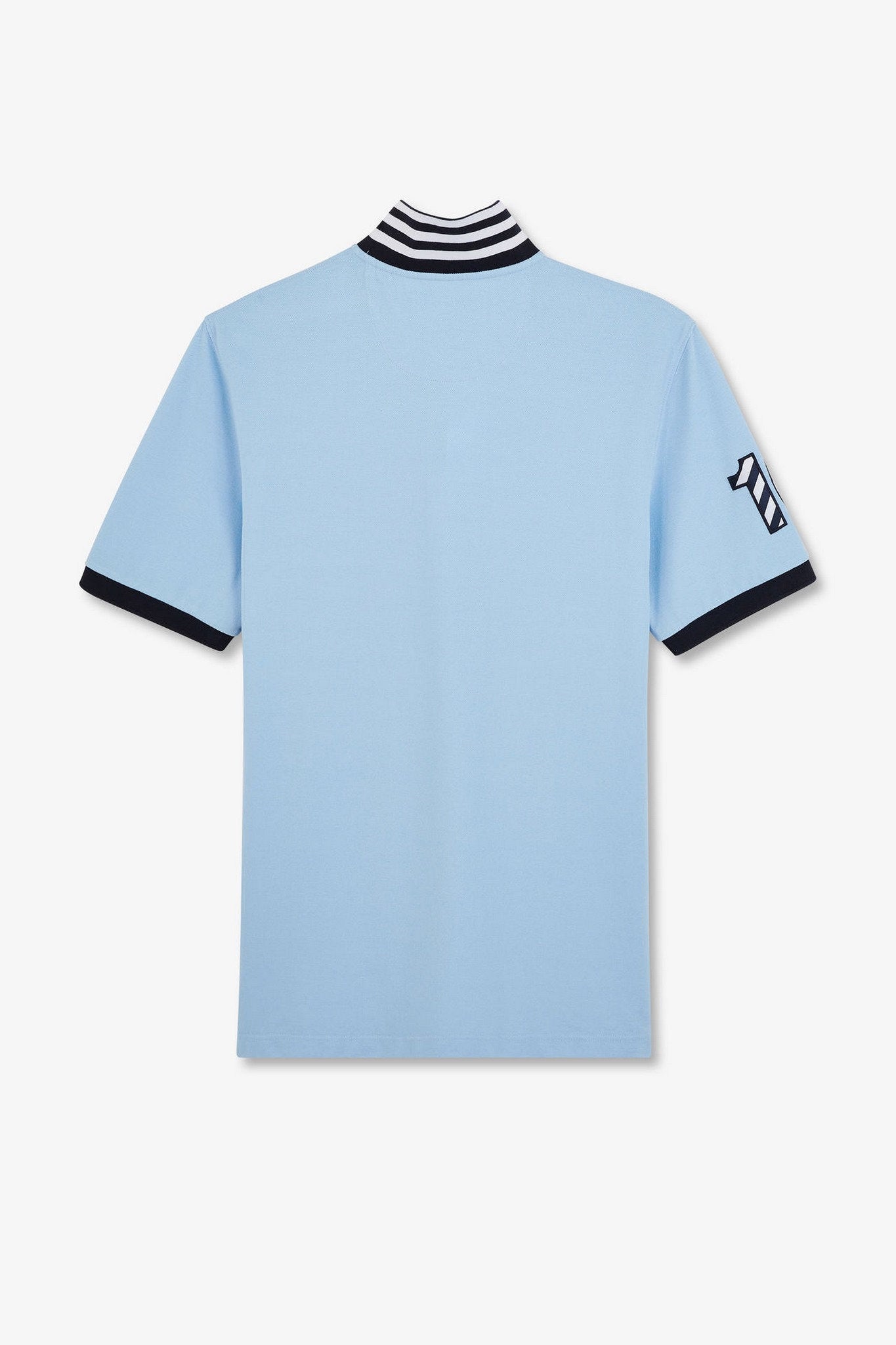 Light Blue Short-Sleeved Polo Shirt Number 10_E24MAIPC0033_BLM_05