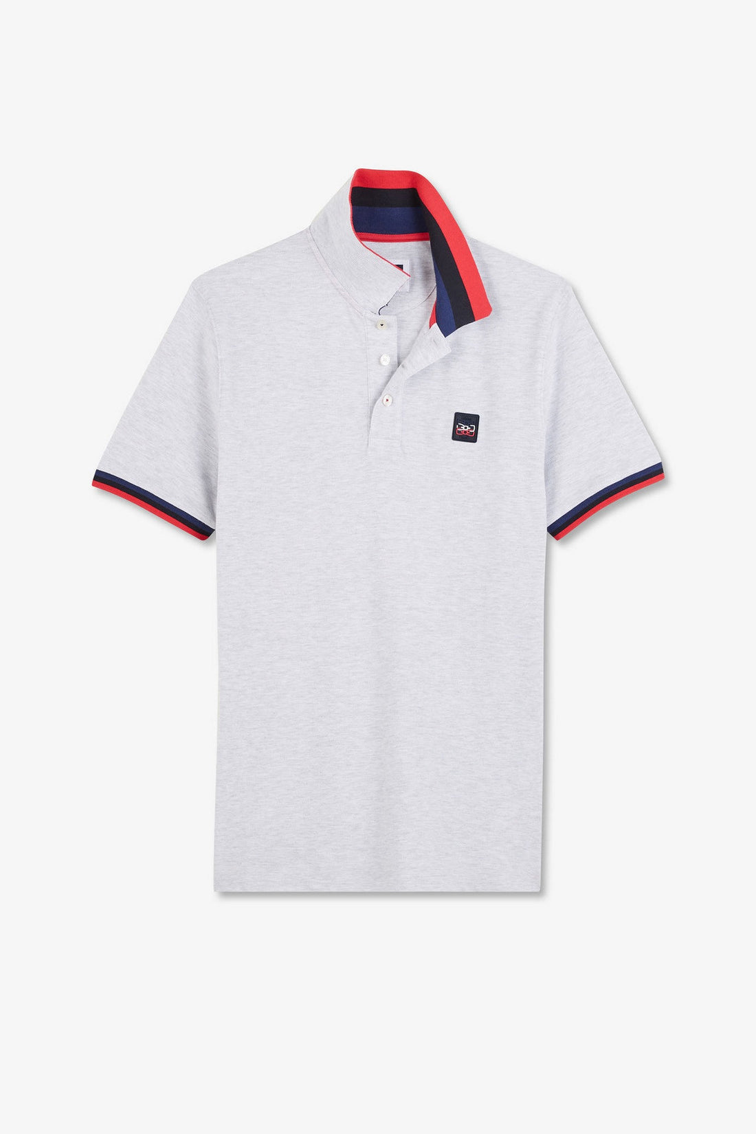 Grey Polo Shirt With Tricolour Details_E24MAIPC0035_GRC7_02