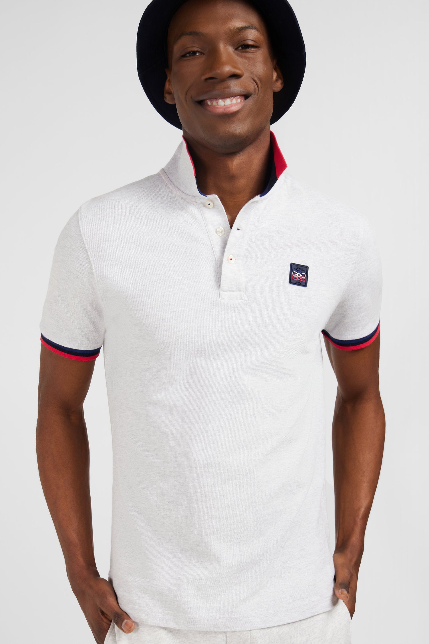 Grey Polo Shirt With Tricolour Details_E24MAIPC0035_GRC7_03