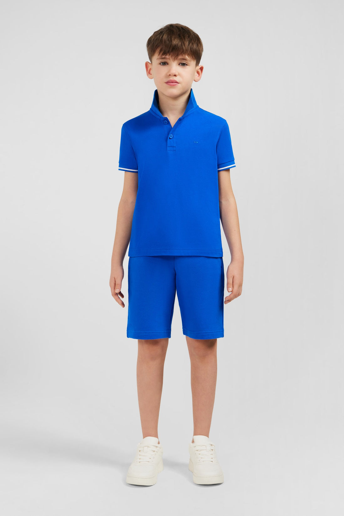 Blue Short-Sleeved Polo Shirt In PiquŽ Cotton_E24MAIPC0040_BLV10_01