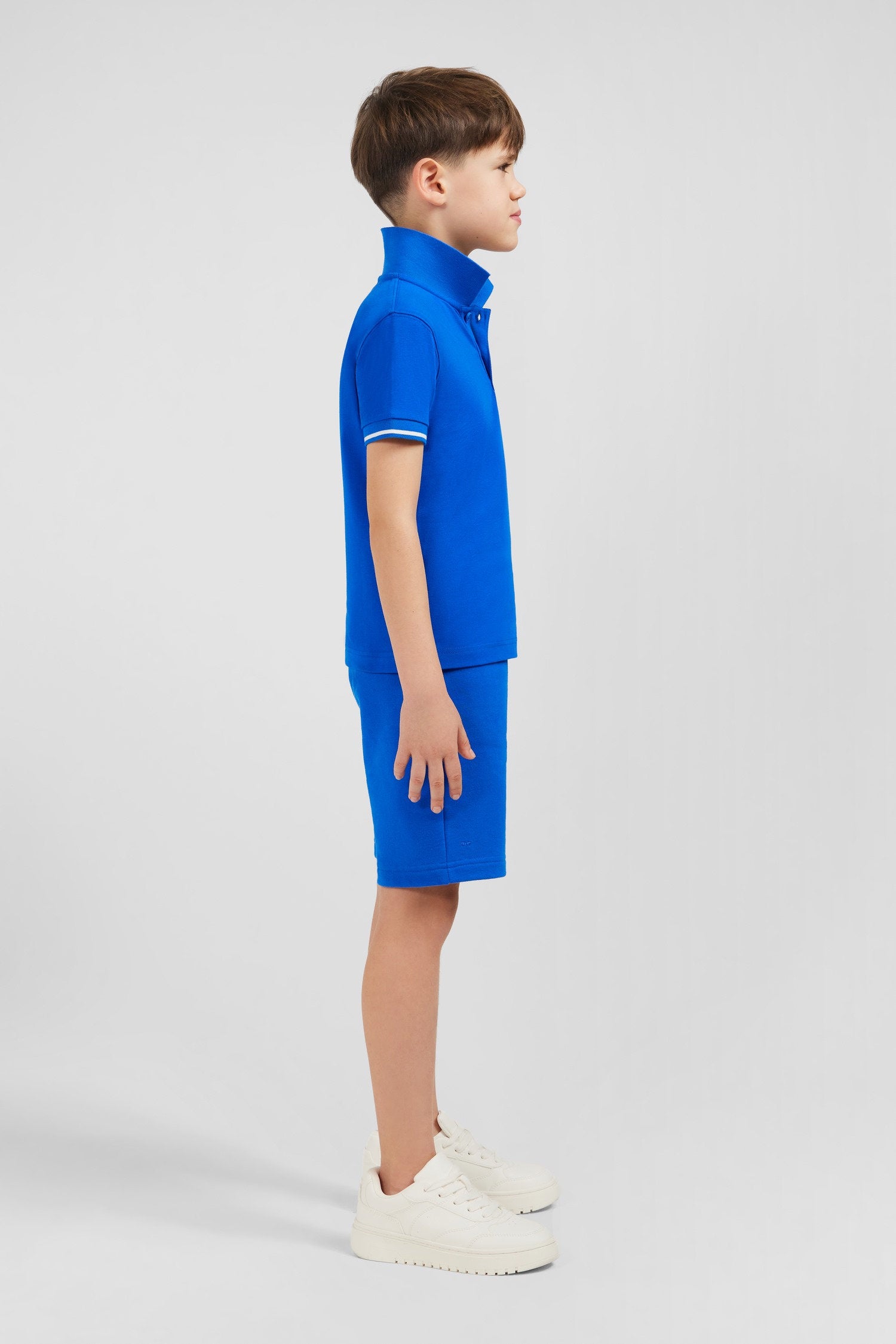 Blue Short-Sleeved Polo Shirt In PiquŽ Cotton_E24MAIPC0040_BLV10_04