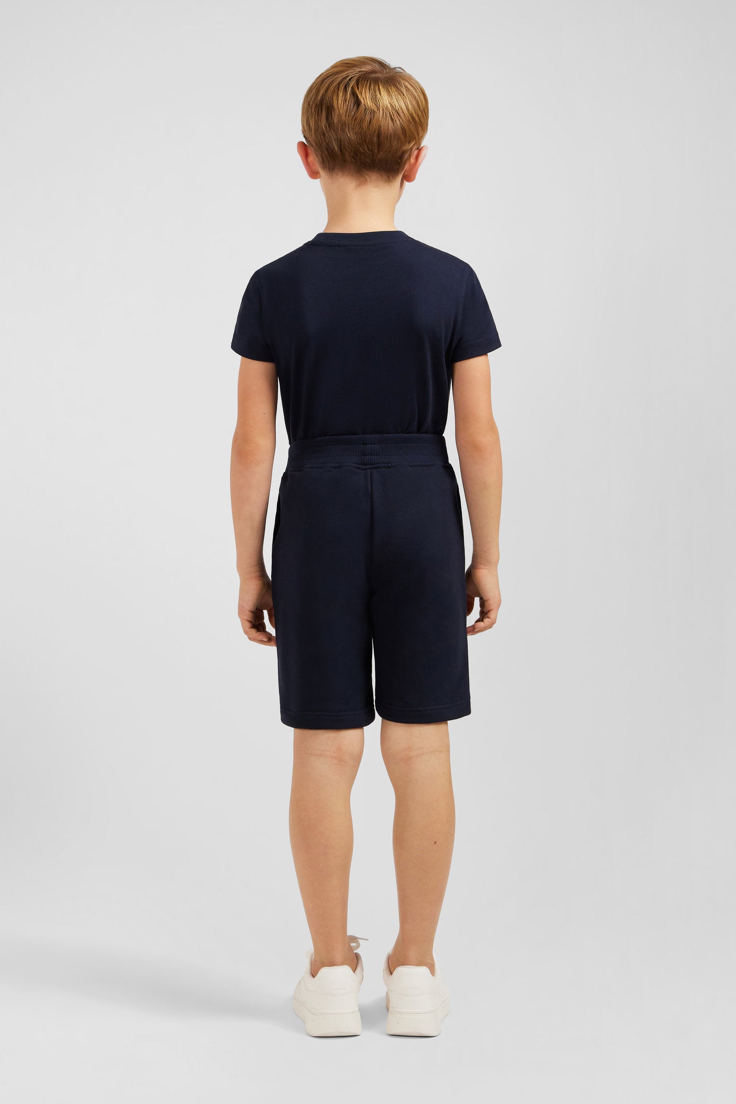 Navy Cotton Fleece Shorts In Regular Fit_E24MAISH0015_BLF_03
