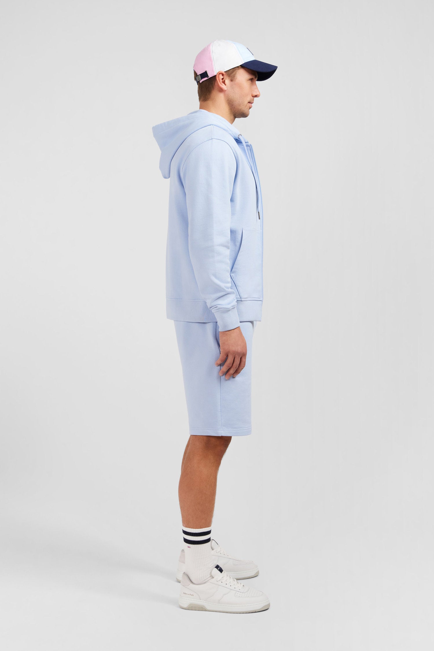 Blue Fleece Zipped Hoodie With Bow Tie Embroidery_E24MAISW0050_BLC6_04