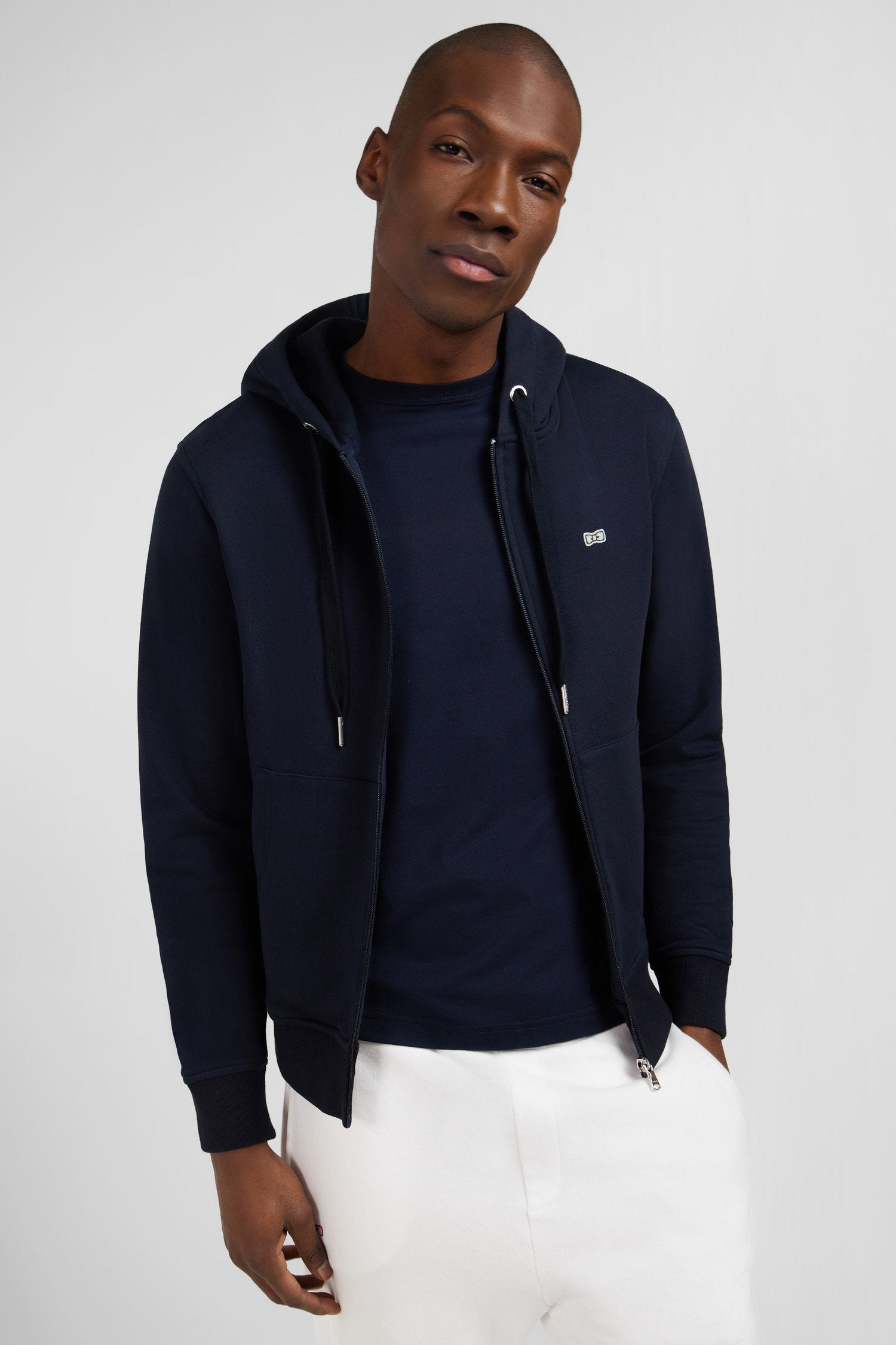 Navy Fleece Zipped Hoodie With Bow Tie Embroidery_E24MAISW0050_BLF_02