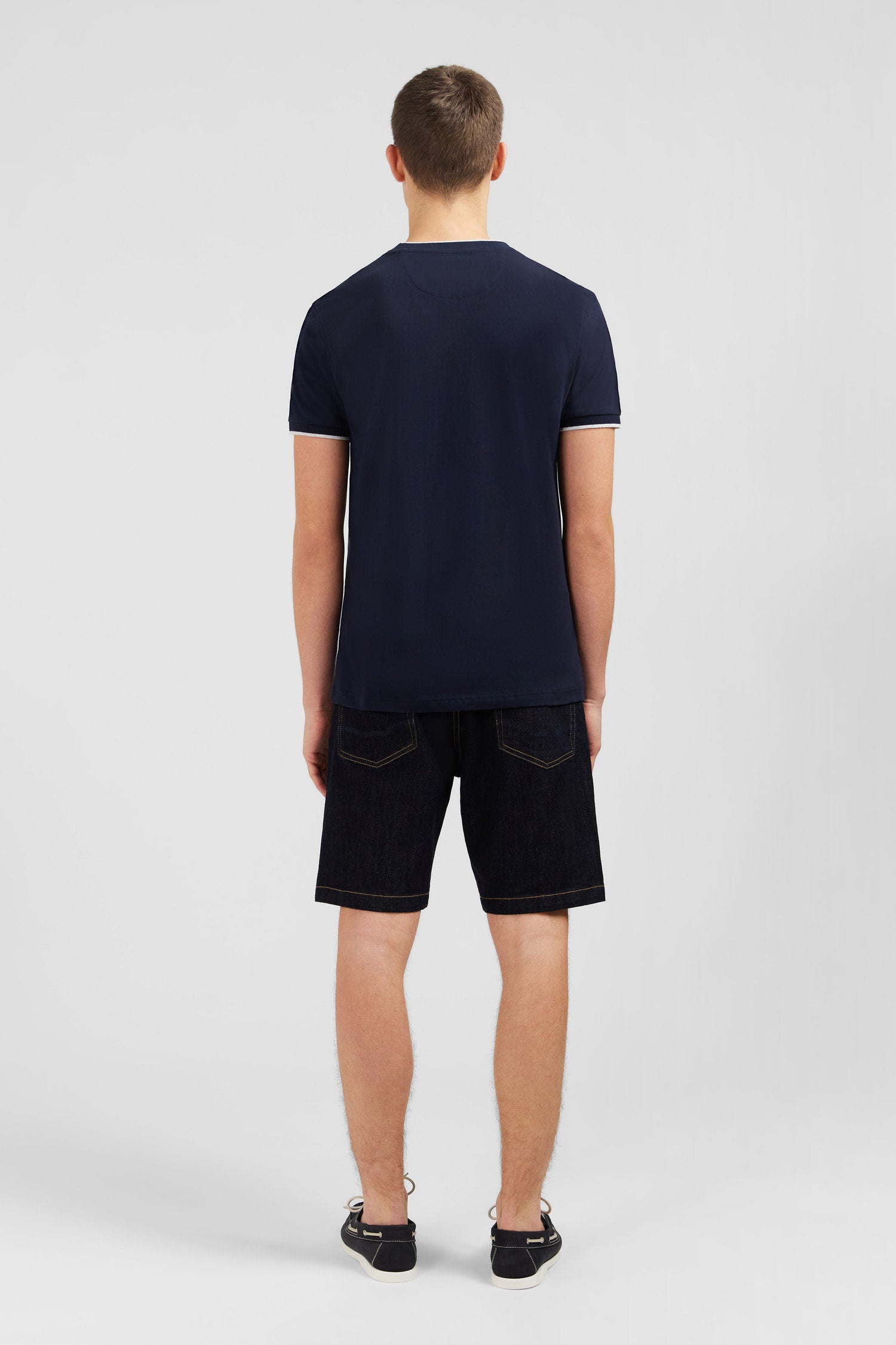Plain Dark Blue Short-Sleeved T-Shirt_E24MAITC0010_BLF_03