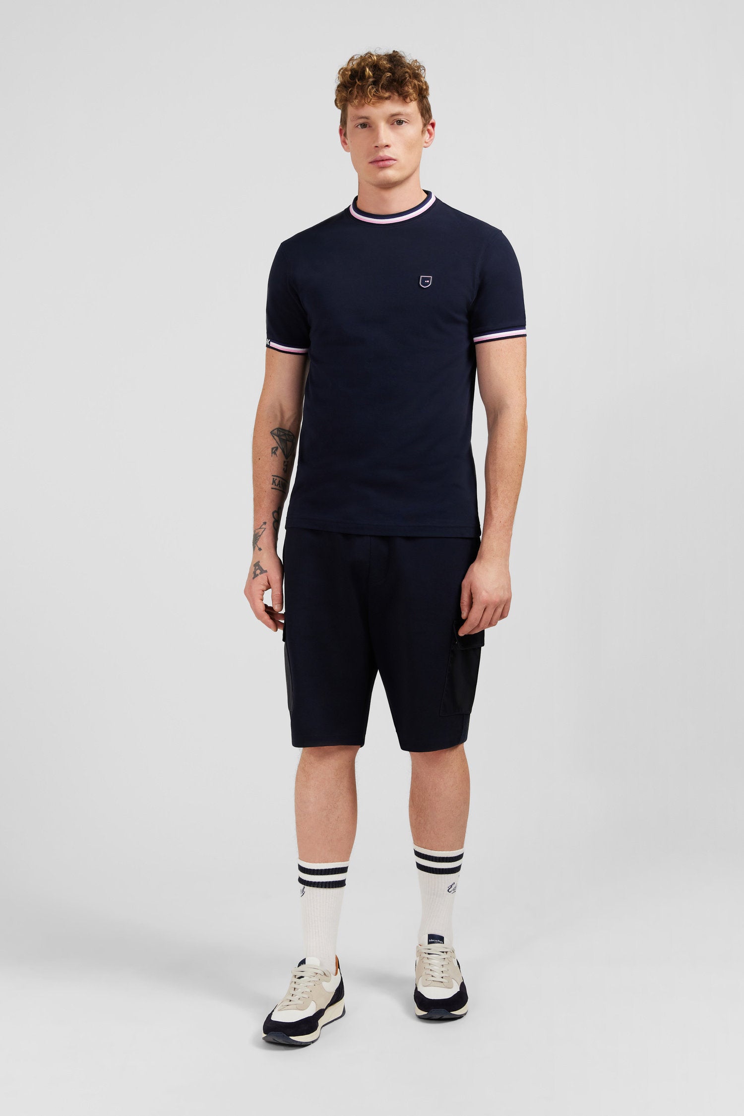 Navy Blue Short-Sleeved T-Shirt_E24MAITC0024_BLF_01