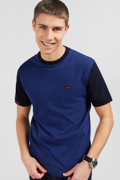 Dark Blue Colour-Block T-Shirt_E24MAITC0028_BLF13_03