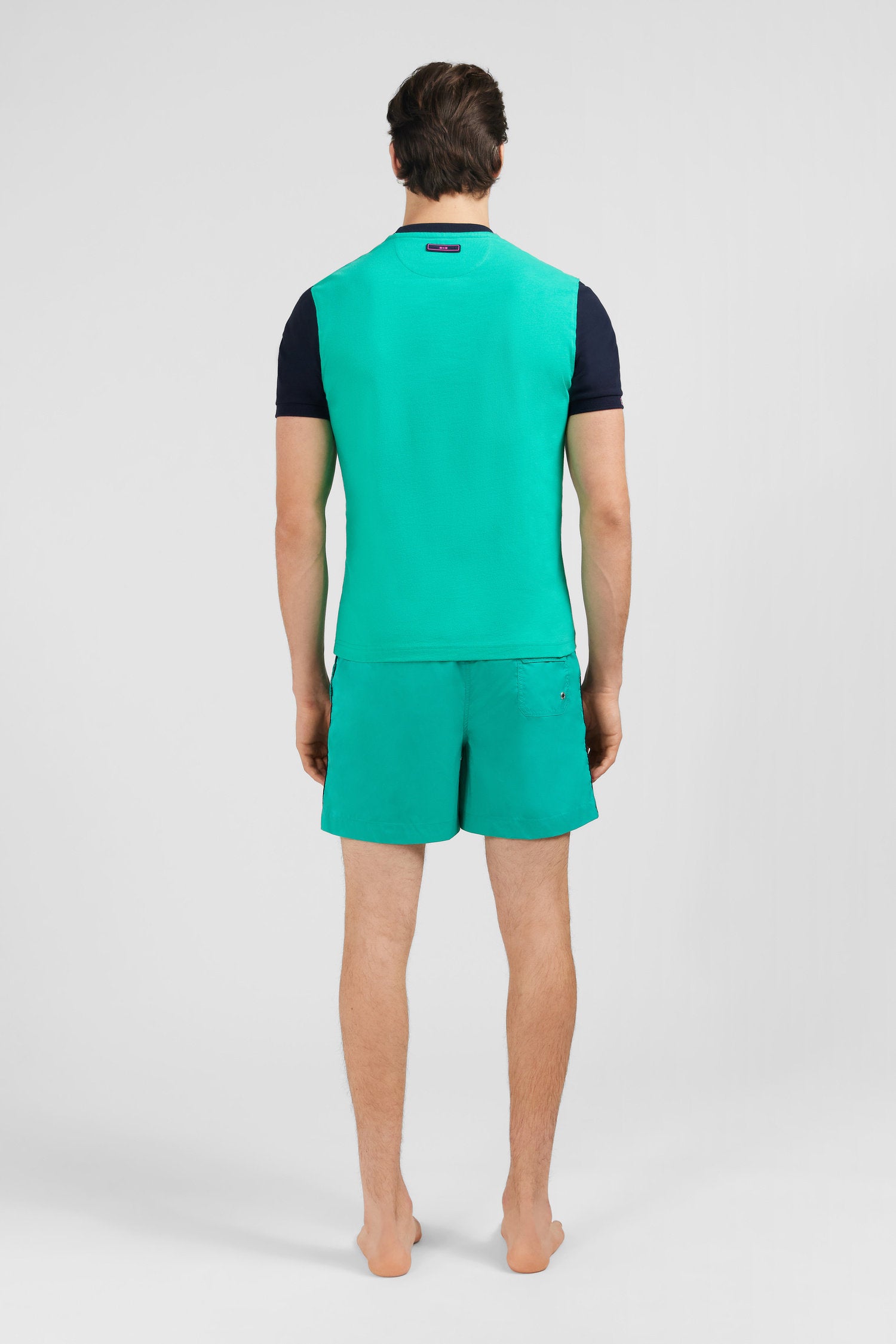 Green Colour-Block T-Shirt_E24MAITC0028_VEV10_03