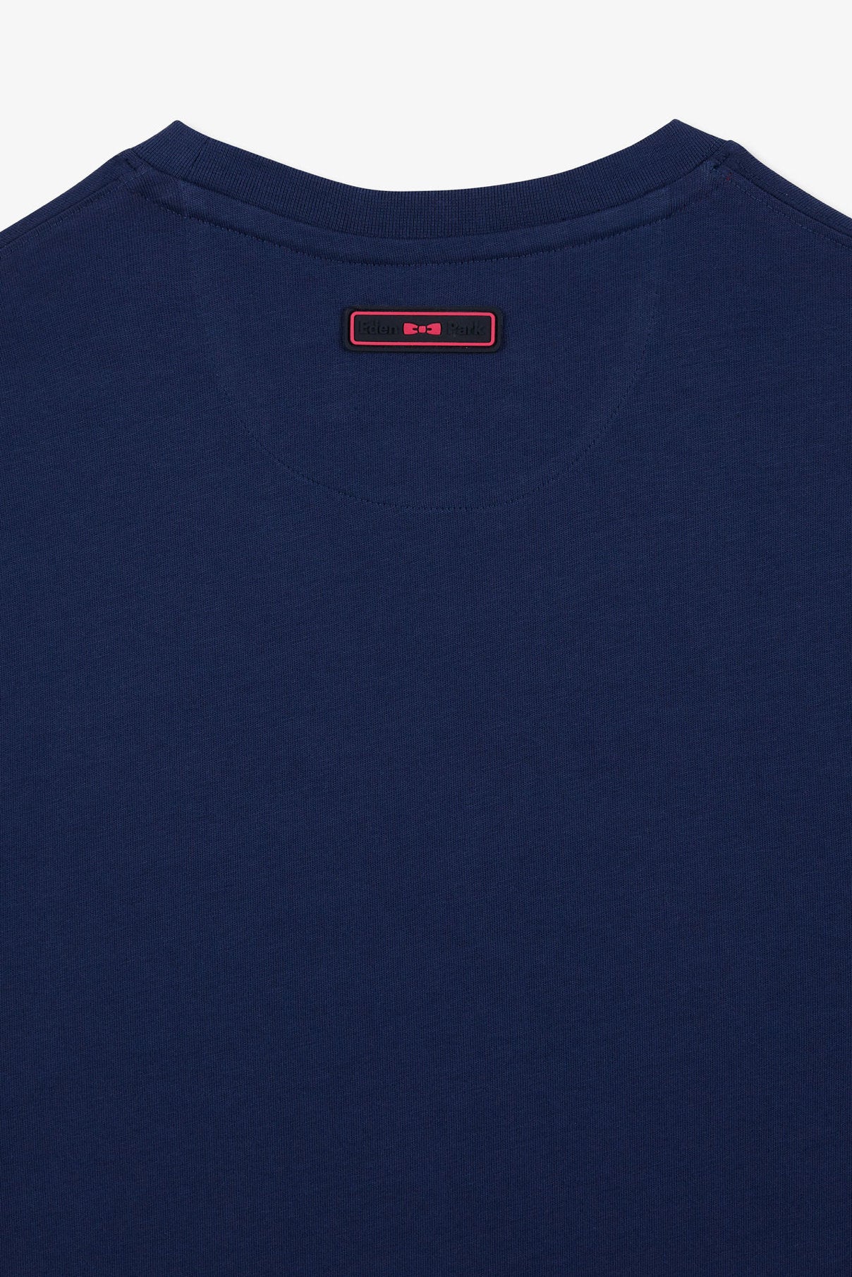 Dark Blue T-Shirt With Two-Tone Eden Park Embroidery_E24MAITC0032_BLF13_08