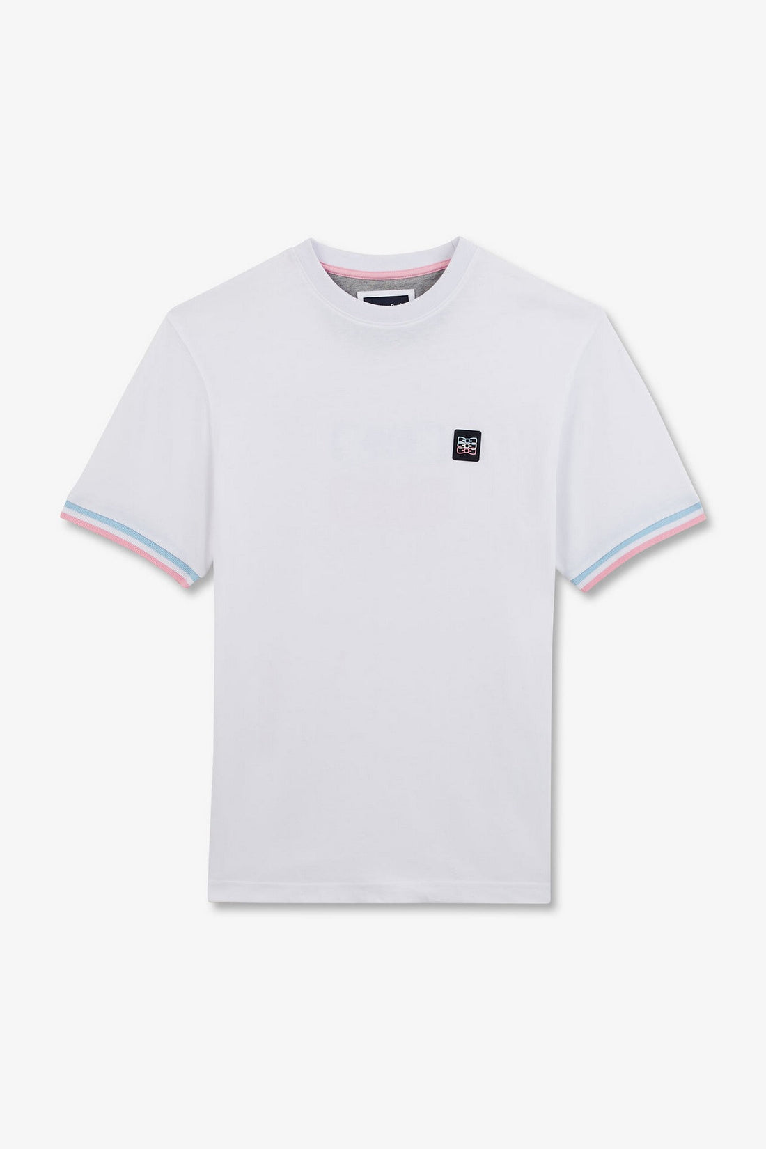 White Short-Sleeved T-Shirt With Embossed Logo_E24MAITC0043_BC_02