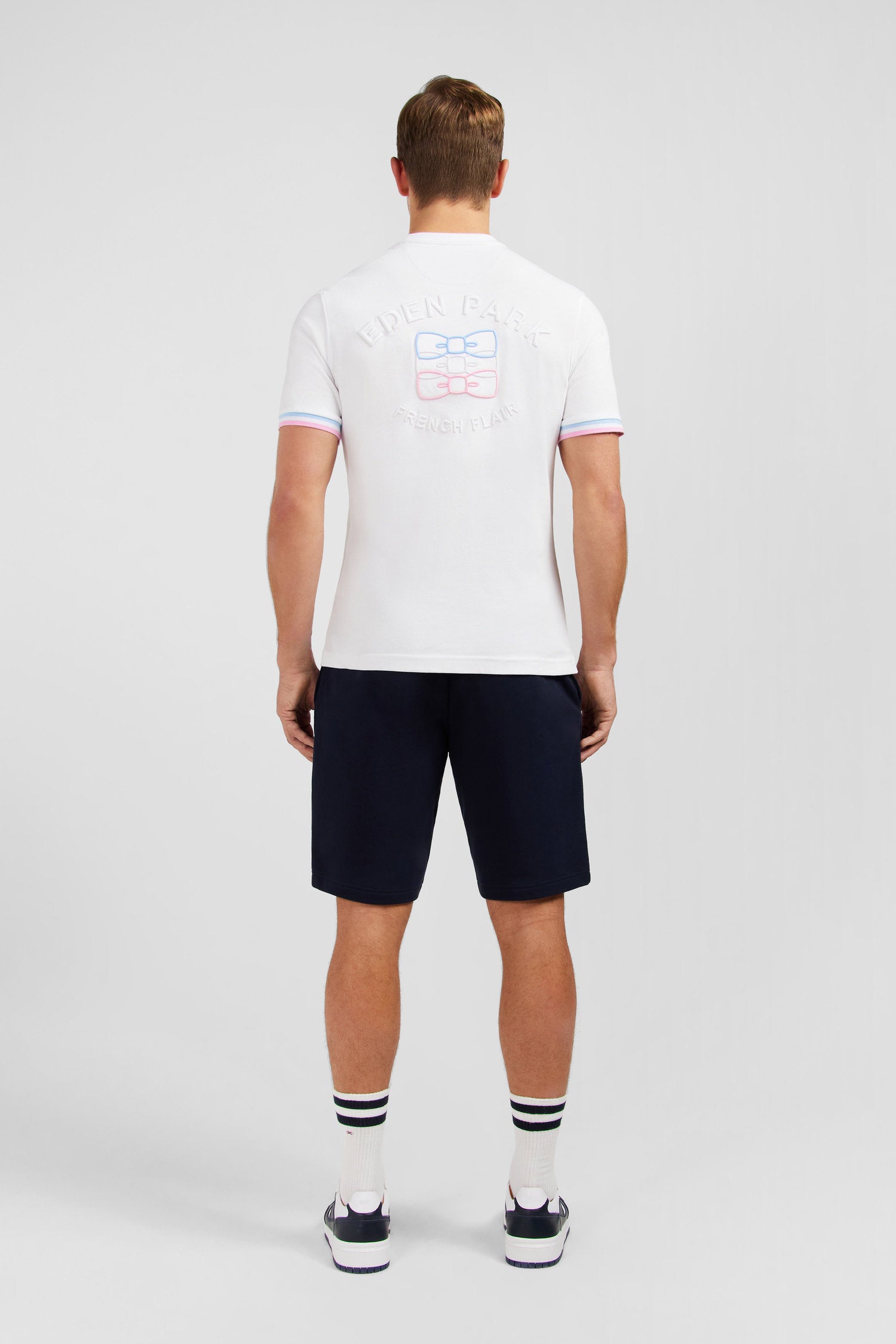 White Short-Sleeved T-Shirt With Embossed Logo_E24MAITC0043_BC_04