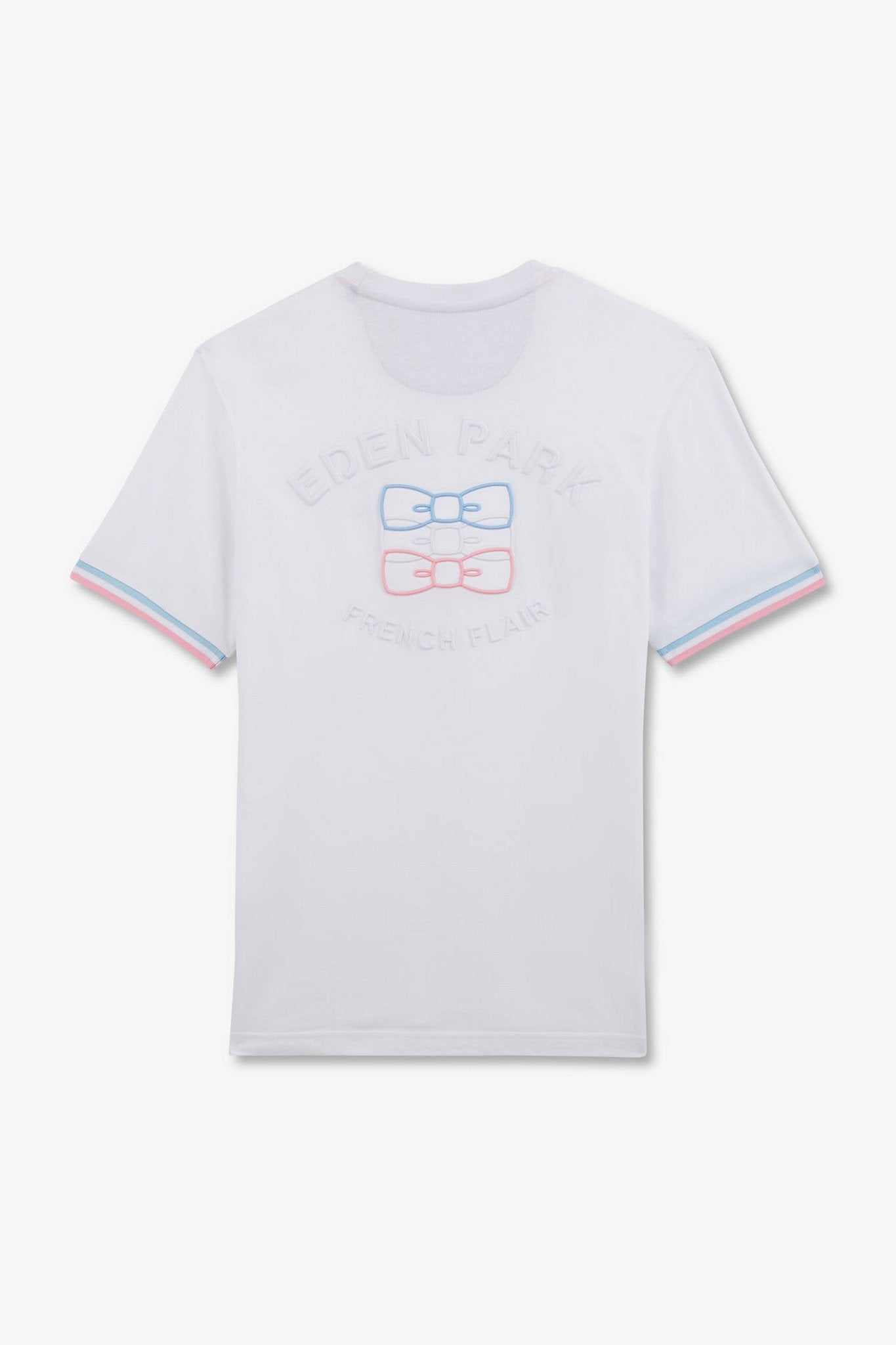 White Short-Sleeved T-Shirt With Embossed Logo_E24MAITC0043_BC_05