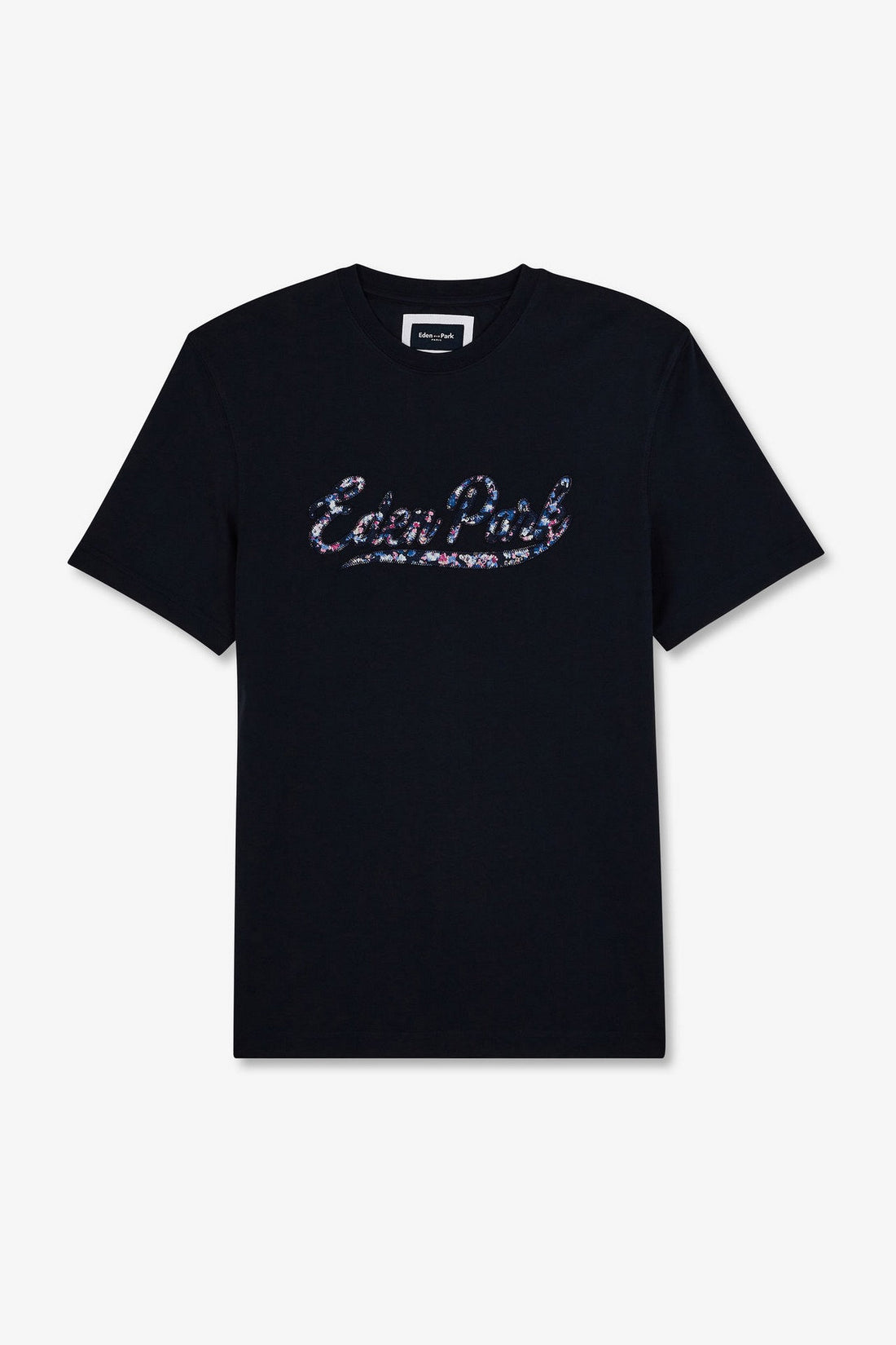 Dark Blue T Shirt With Eden Park Lettering_E24Maitc0046_Blf_02