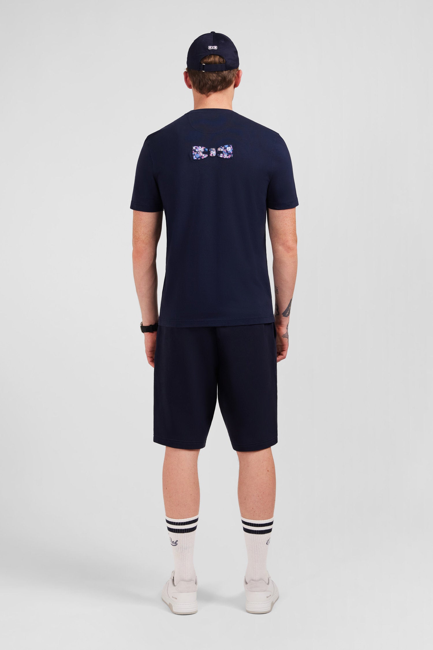 Navy Blue T-Shirt With Embroidery_E24MAITC0047_BLF_03