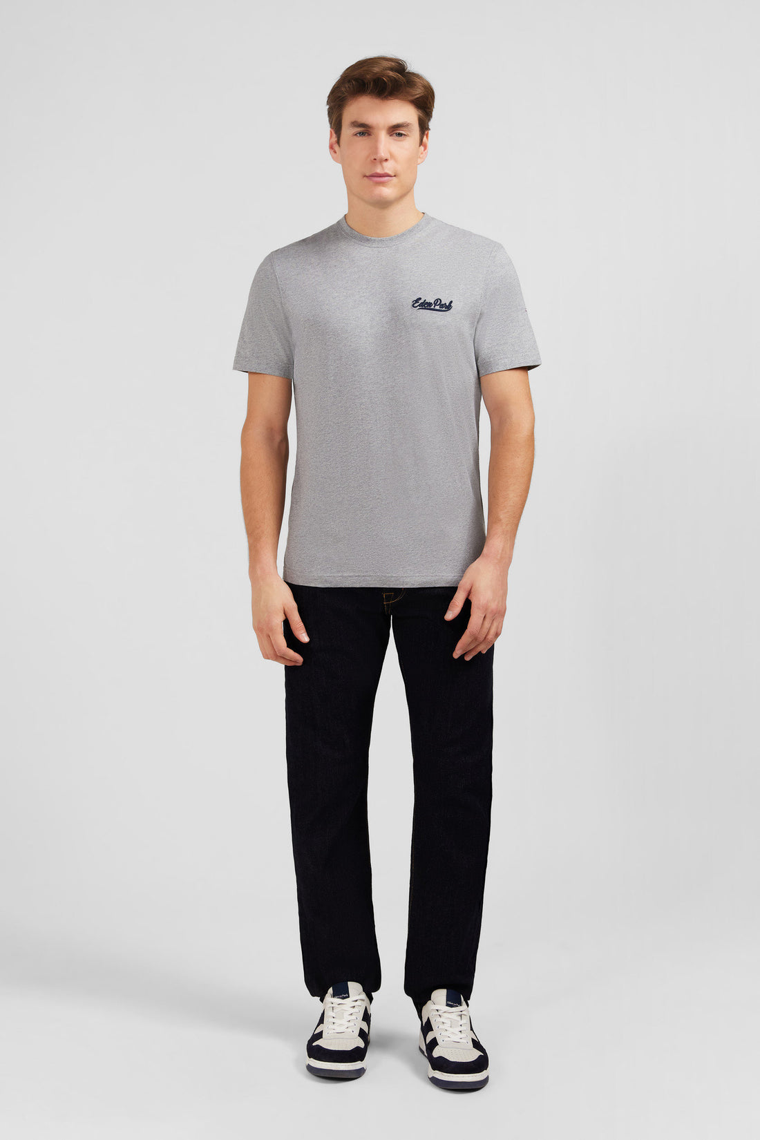 Light Grey T-Shirt With Embroidery_E24MAITC0047_GRC_01