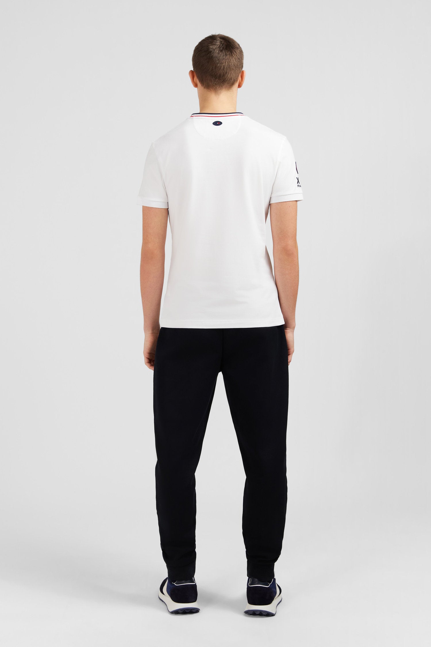 XV De France White Printed Short-Sleeved T-Shirt_E24MAITC0057_BC_03