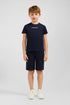 Navy Embossed Eden Park T-Shirt In Cotton Jersey_E24MAITC0062_BLF_01