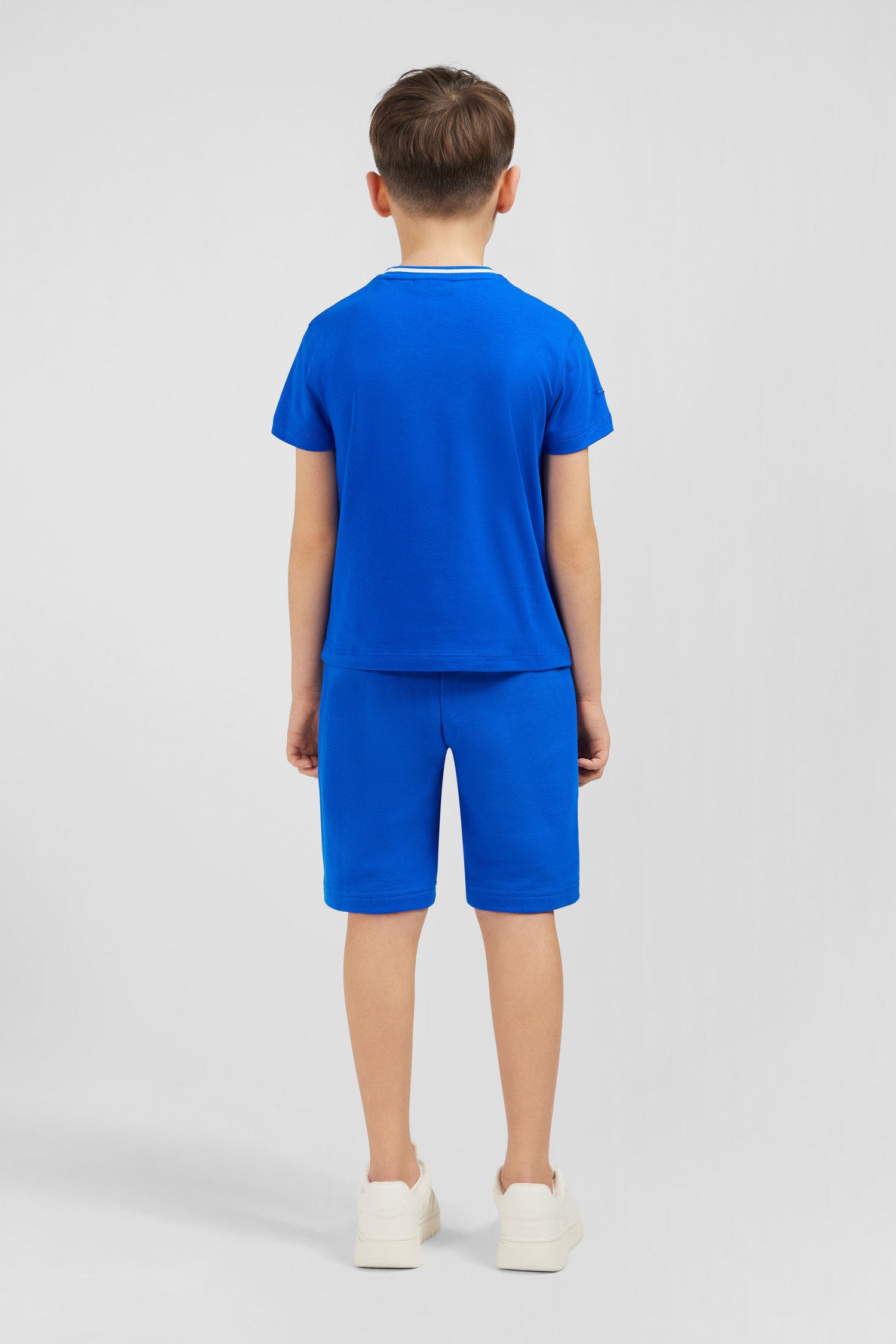 Striped Round Neck Eden Park Blue T-Shirt In Stretch Cotton_E24MAITC0065_BLV10_03