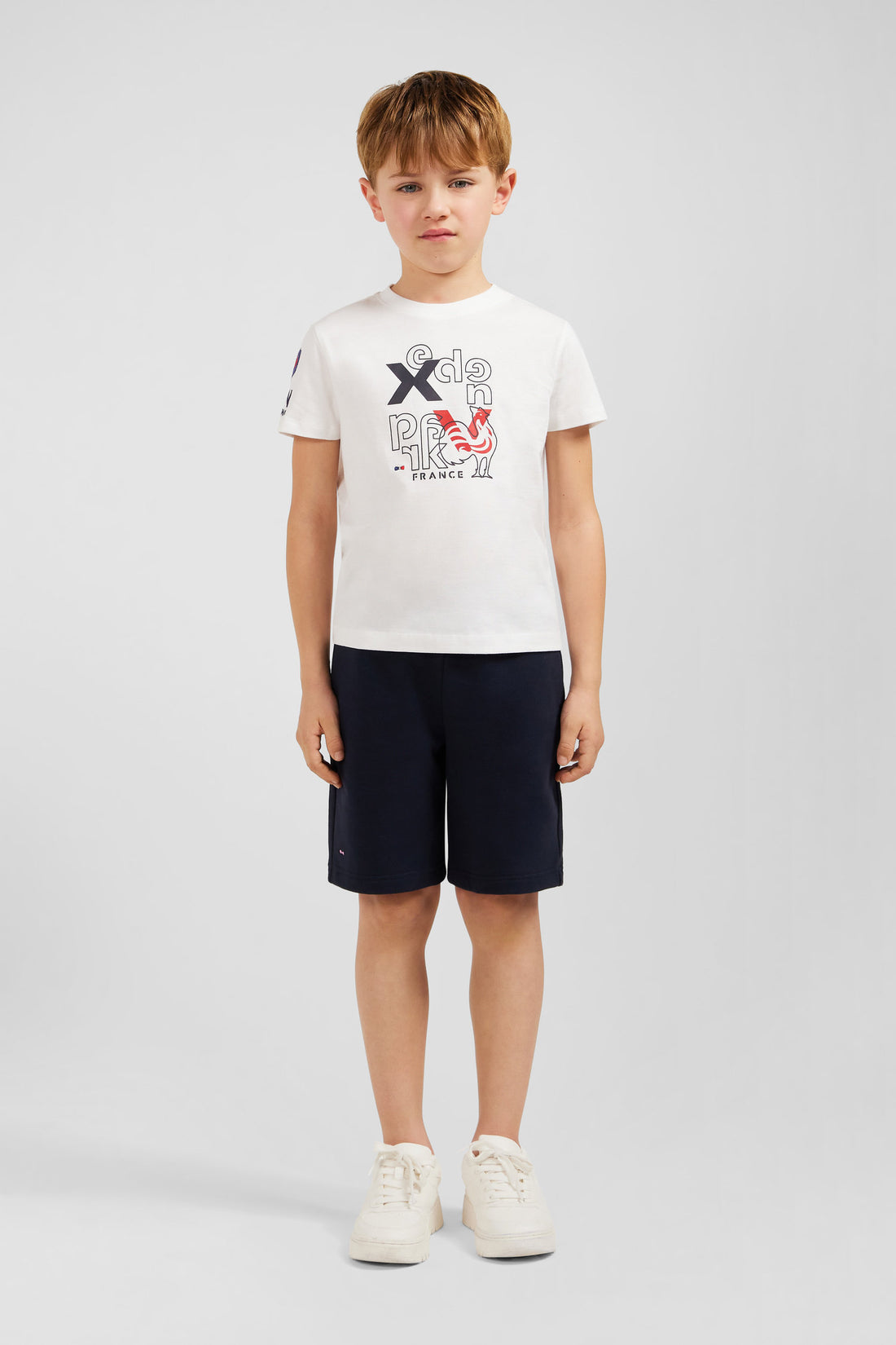 White XV De France T-Shirt In Cotton Jersey_E24MAITC0067_BC_01
