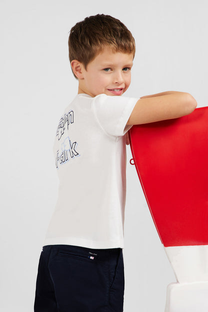 White T-Shirt With Eden Park And Bow Tie Embroidery_E24MAITC0071_BC_02