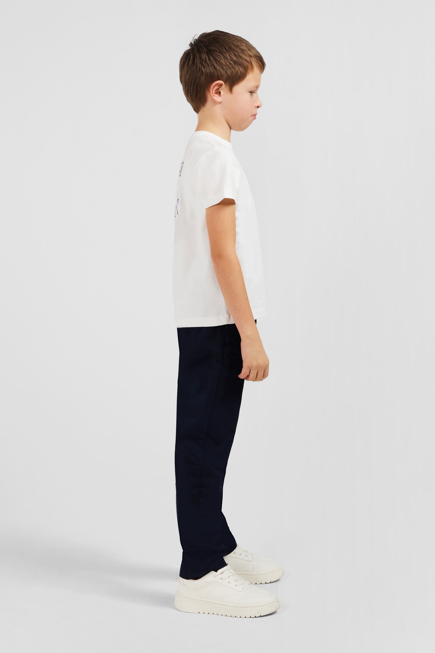 White T-Shirt With Eden Park And Bow Tie Embroidery_E24MAITC0071_BC_04