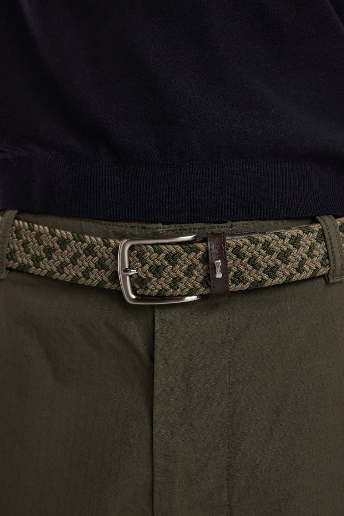 Eden Park_Khaki Elastic Rubber Blet_E25ACTCE0002_KAF5_01