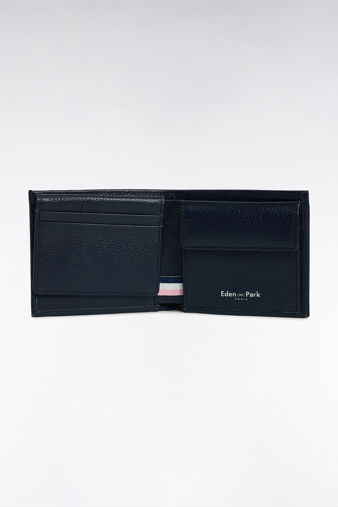 Eden Park_Navy Grained Leather Italian Wallet_E25BAGPF0001_BLF_01