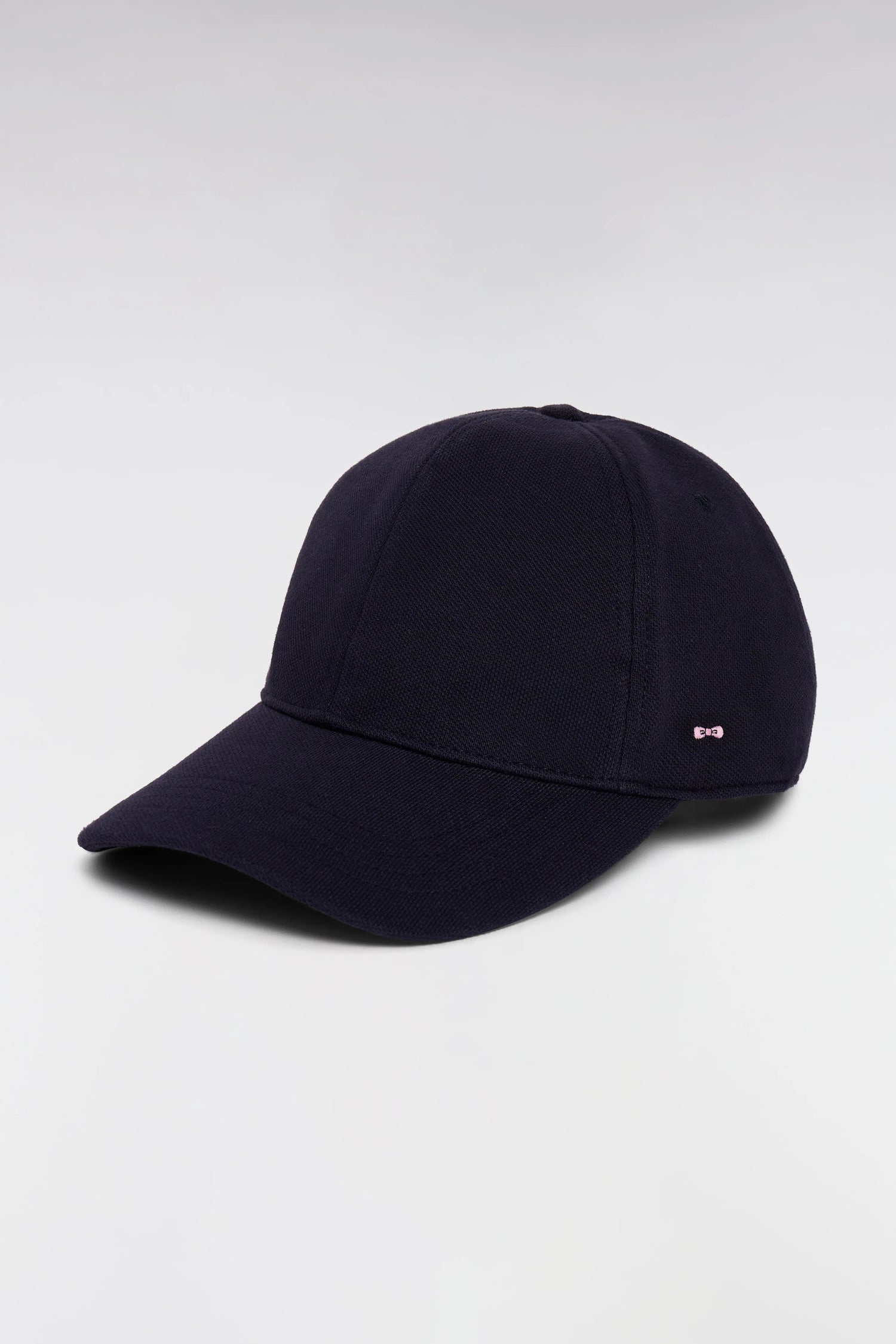Eden Park_Navy Cotton PiquŽ Cap with Bow Tie Embroidery_E25CHACA0006_BLF_01