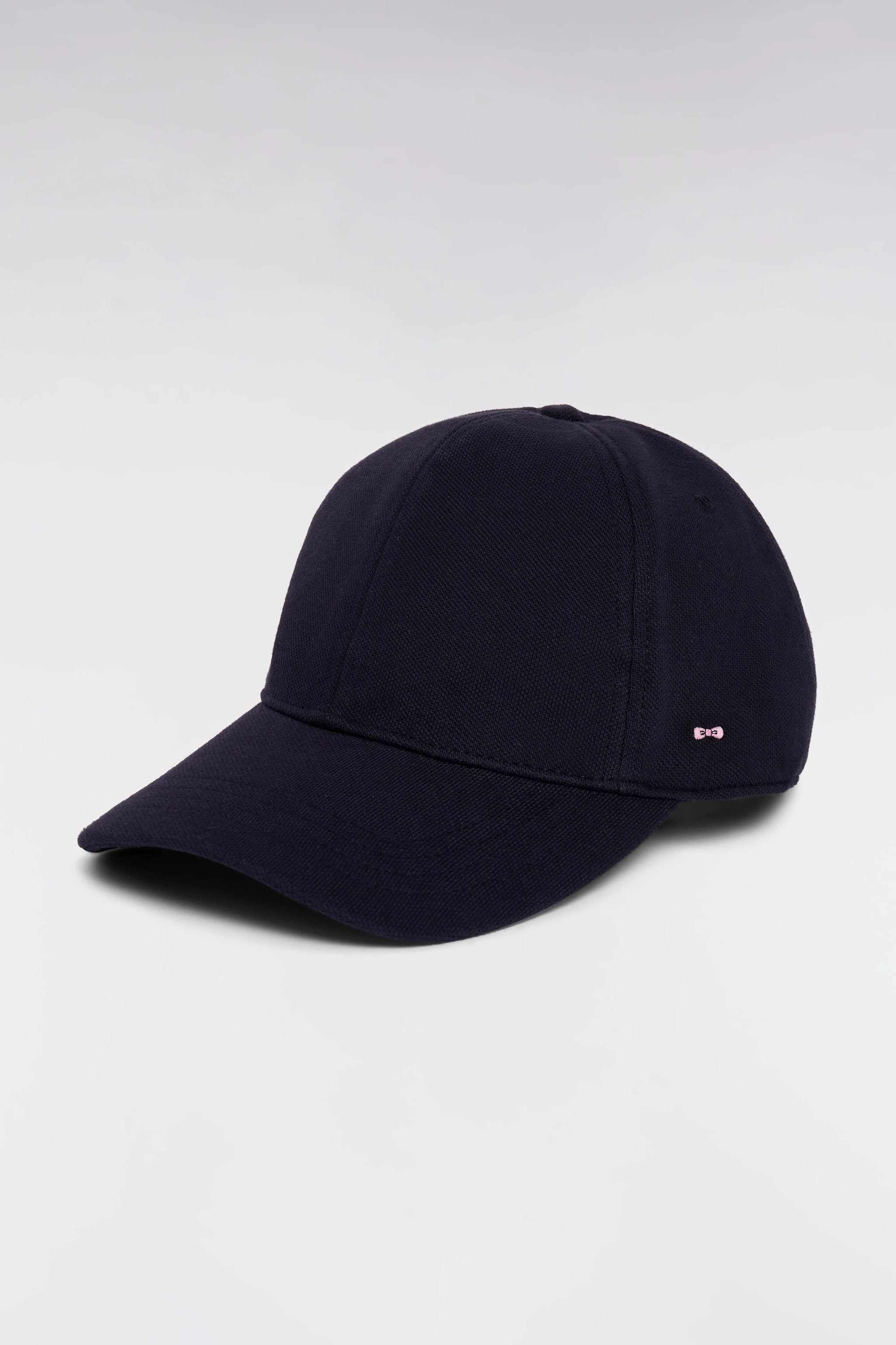 Eden Park_Navy Cotton PiquŽ Cap with Bow Tie Embroidery_E25CHACA0006_BLF_01